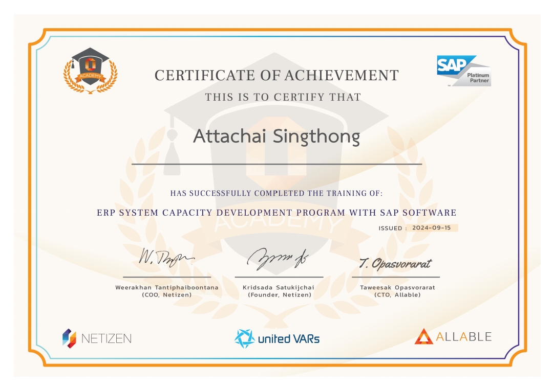 Origami Academy Certificate